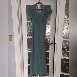 Sage midi reformation dress